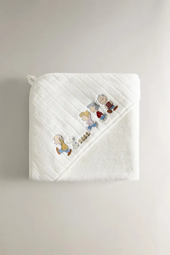 Детский простынный полотенец с капюшоном peanuts™