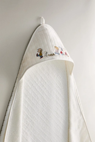 Детский простынный полотенец с капюшоном PEANUTS™- Заказать в России