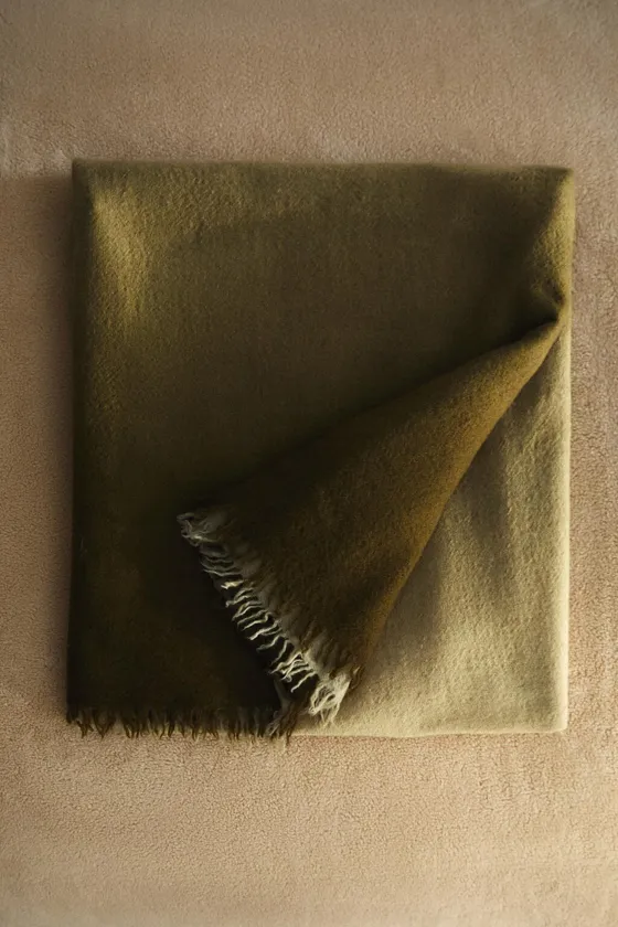 Ombré wool throw