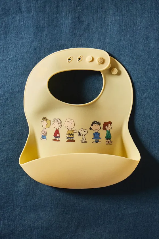 Детский силиконовый слюнявчик peanuts™