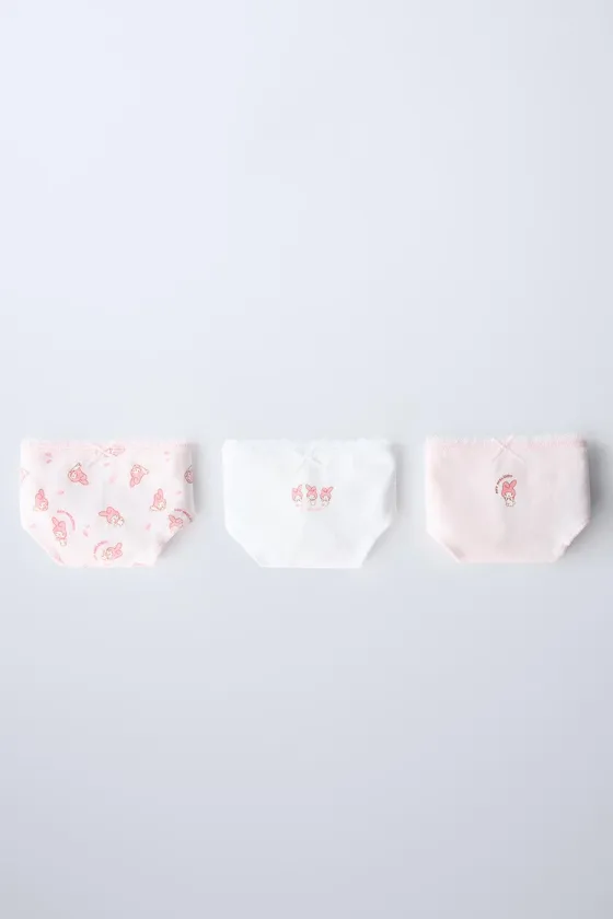 Трусы my melody и cinnamoroll © sanrio, упаковка из трех штук, от 6 до 14 лет