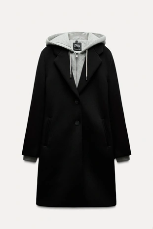 Пальто с капюшоном- Заказать в России