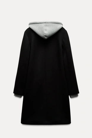 Пальто с капюшоном- Заказать в России