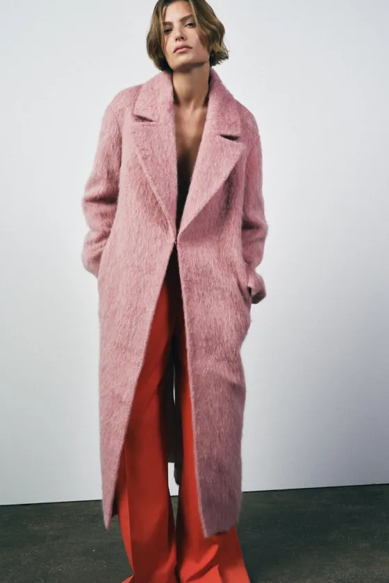 ПАЛЬТО ОВЕРСАЙЗ ИЗ СМЕСОВОЙ ШЕРСТИ — коллекция Zara «ZW»
