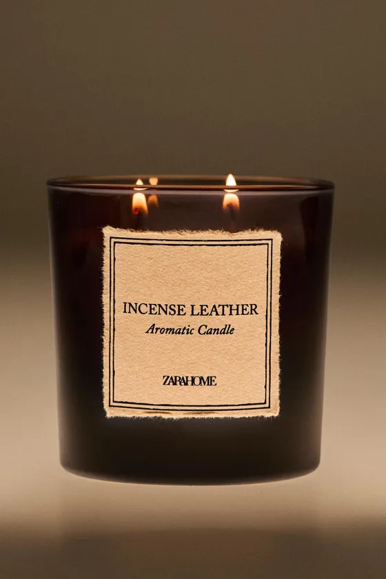 350 г) ароматическая свеча incense leather