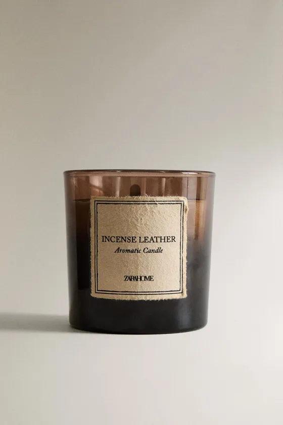 350 г) ароматическая свеча incense leather