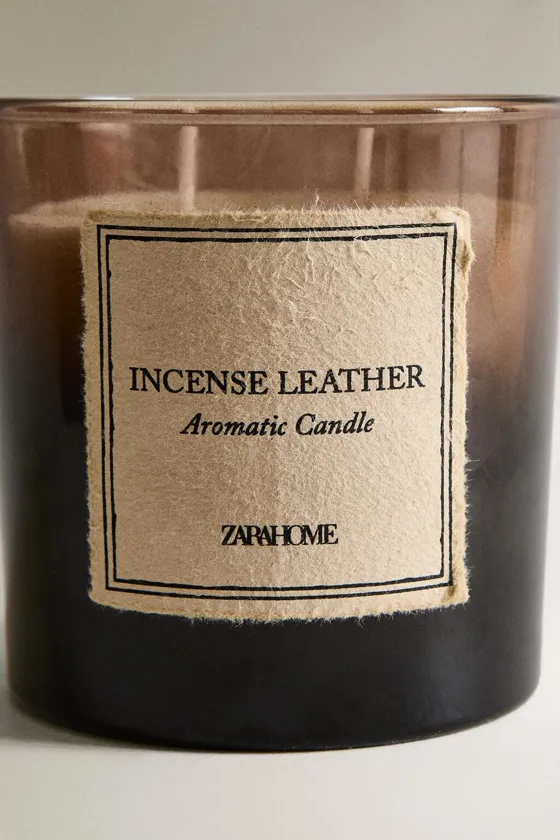350 г) ароматическая свеча incense leather