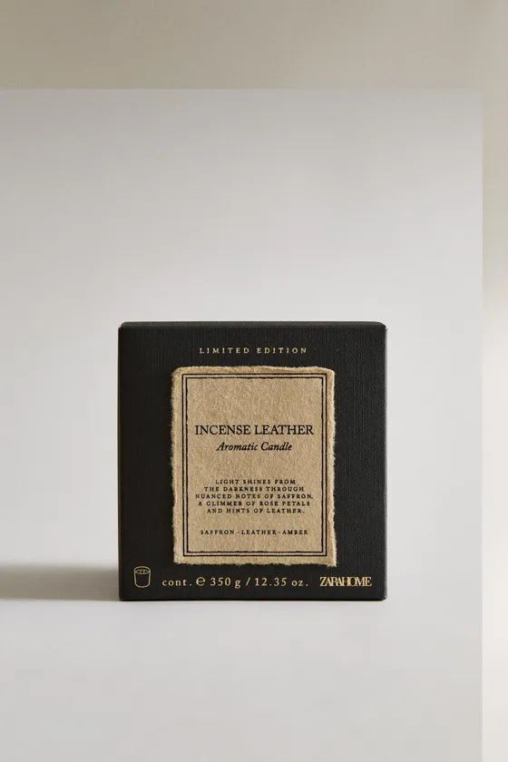 350 г) ароматическая свеча incense leather