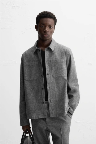 Куртка-рубашка из рельефной ткани - Заказать в России