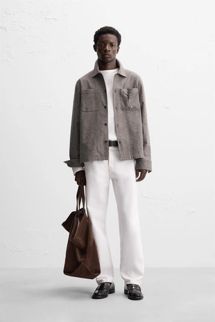 Куртка-рубашка из рельефной ткани - Заказать в России