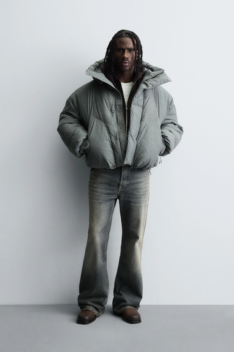 Куртка свободного кроя с утеплением