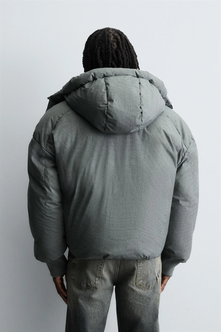 Куртка свободного кроя с утеплением