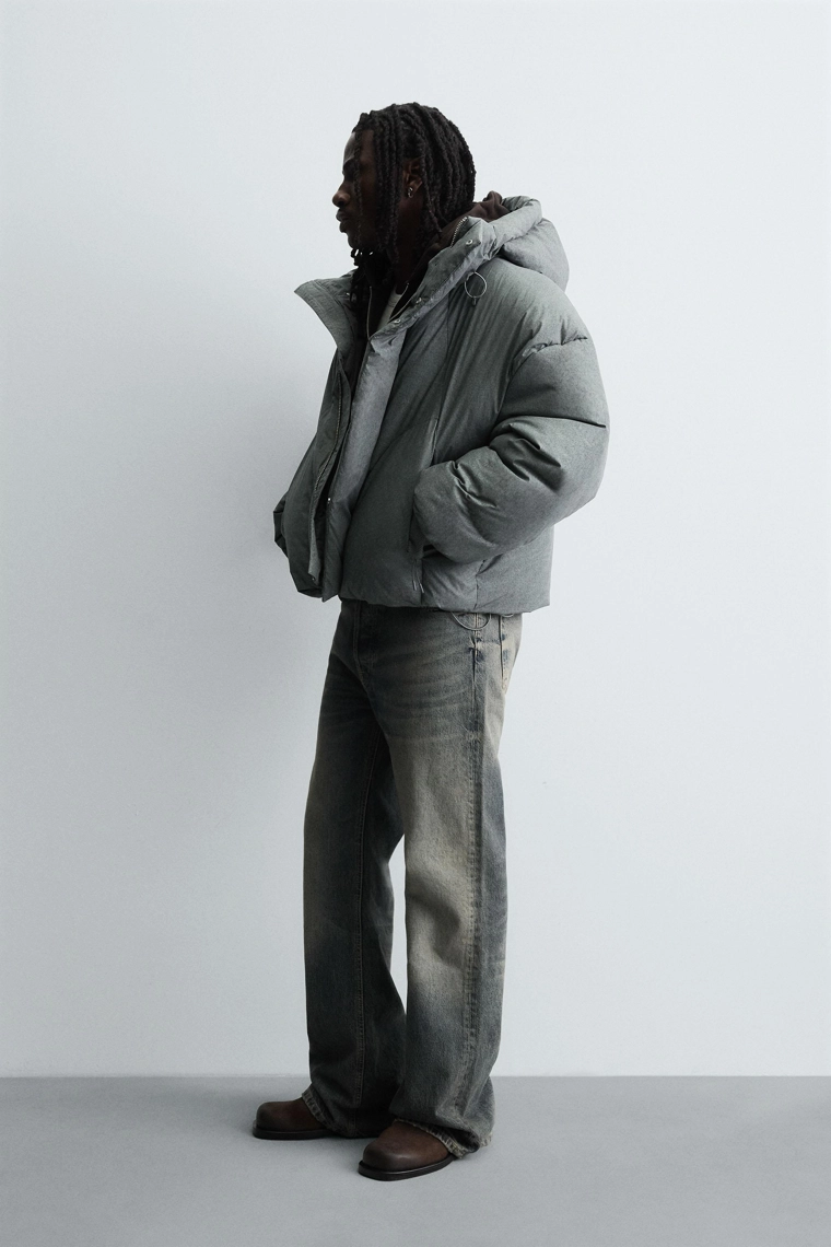 Куртка свободного кроя с утеплением