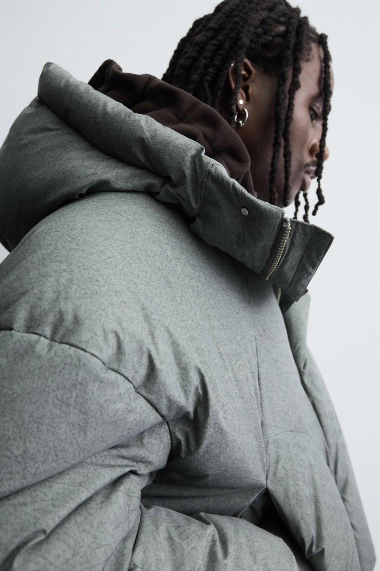 Куртка свободного кроя с утеплением