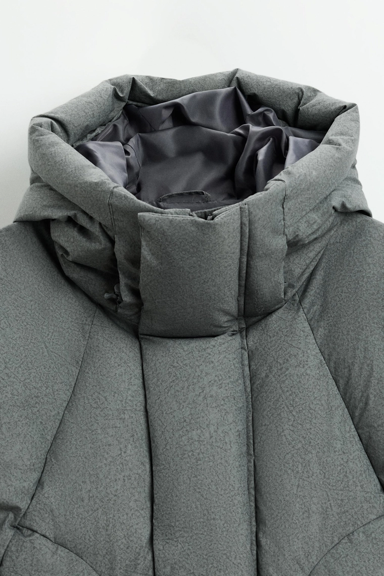 Куртка свободного кроя с утеплением