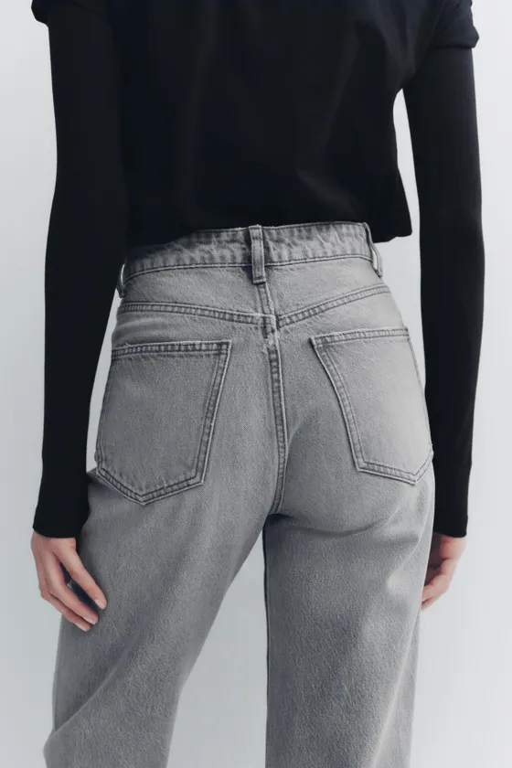ДЖИНСЫ TRF MOM FIT HIGH WAIST