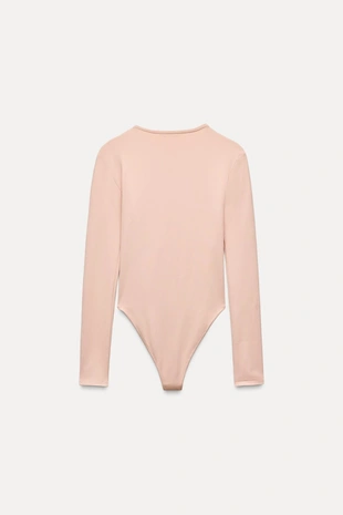 Боди из полиамида с длинными рукавами- Заказать в России