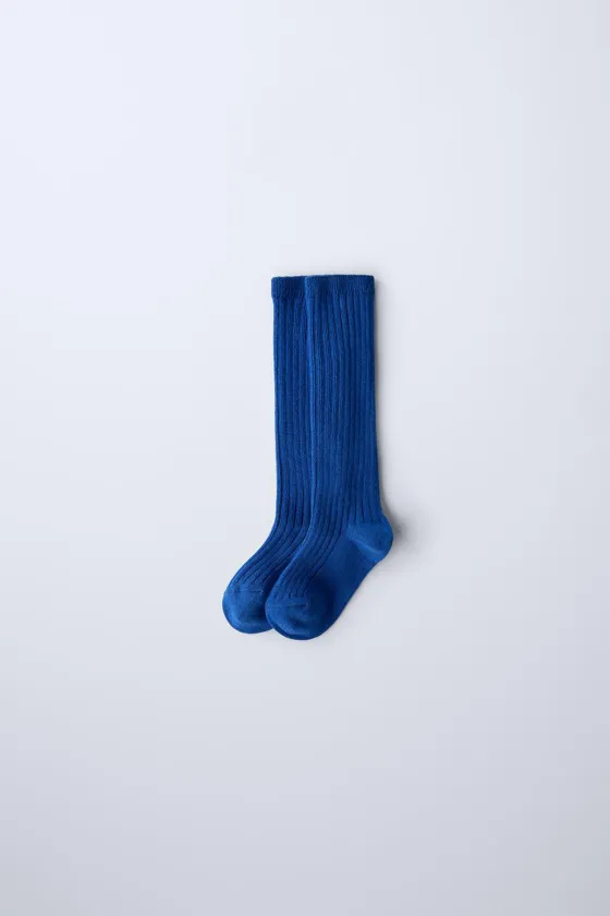 Long ribbed socks
