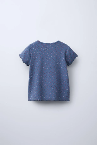 Футболка в рубчик с принтом- Заказать в России