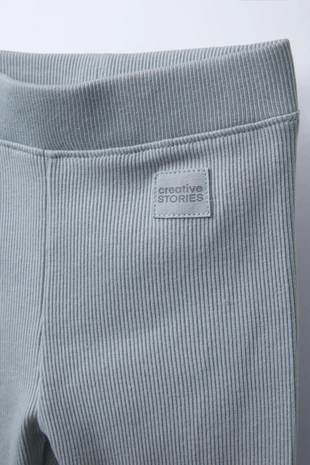 Легинсы в рубчик с нашивкой- Заказать в России