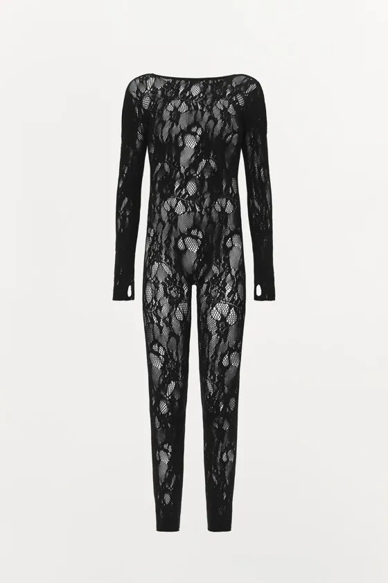 БЕСШОВНЫЙ КРУЖЕВНОЙ КОМБИНЕЗОН