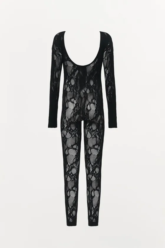 БЕСШОВНЫЙ КРУЖЕВНОЙ КОМБИНЕЗОН