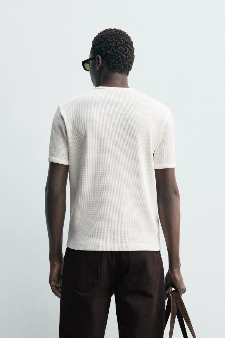 Футболка с вафельным плетением
