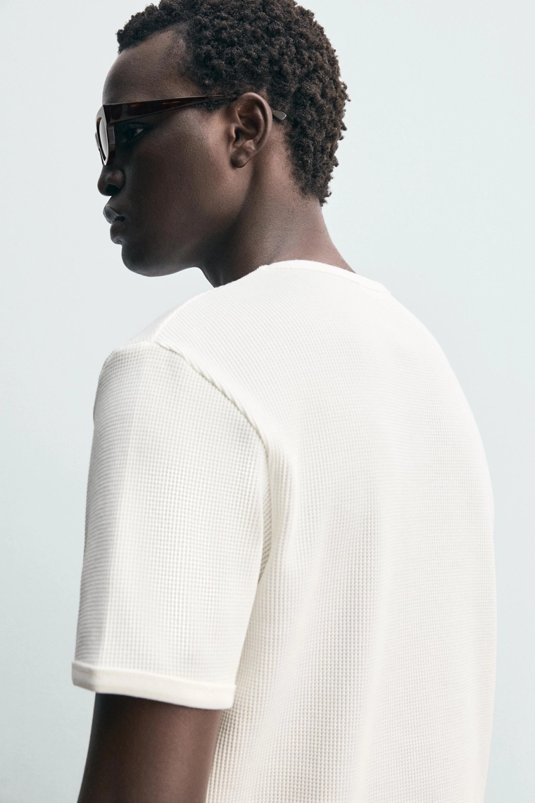 Футболка с вафельным плетением