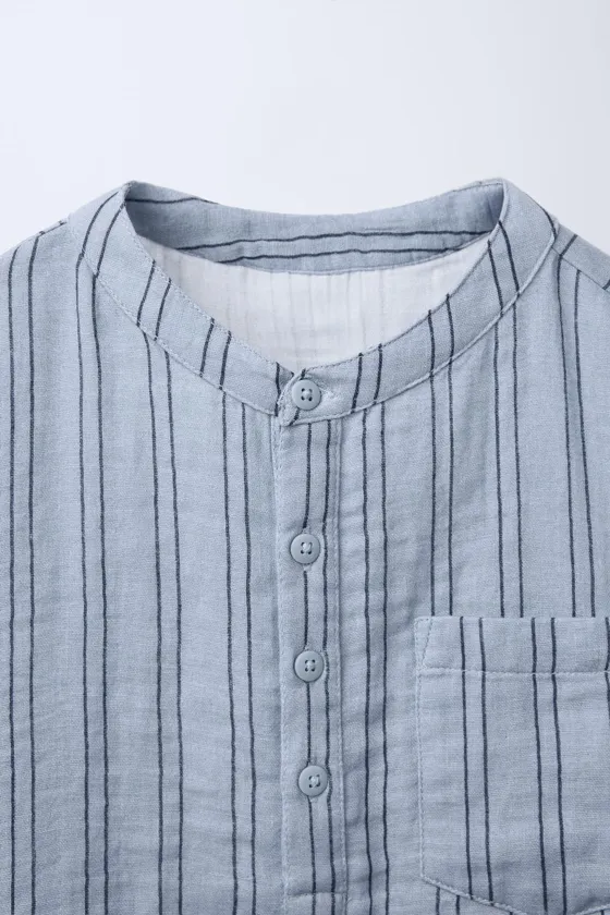 Пижама с рубашкой в полоску на 3-6 лет