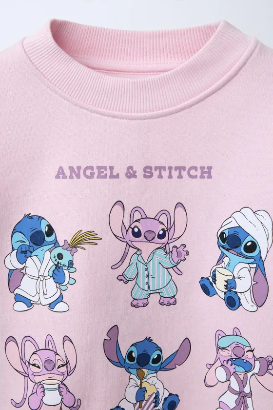 ТОЛСТОВКА С ПРИНТОМ STITCH & ANGEL © DISNEY