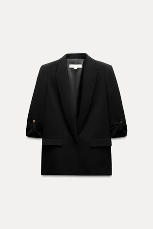 Блейзер с подворачиваемыми рукавами- Заказать в России