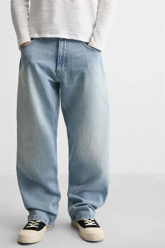 Джинсы свободного покроя zara