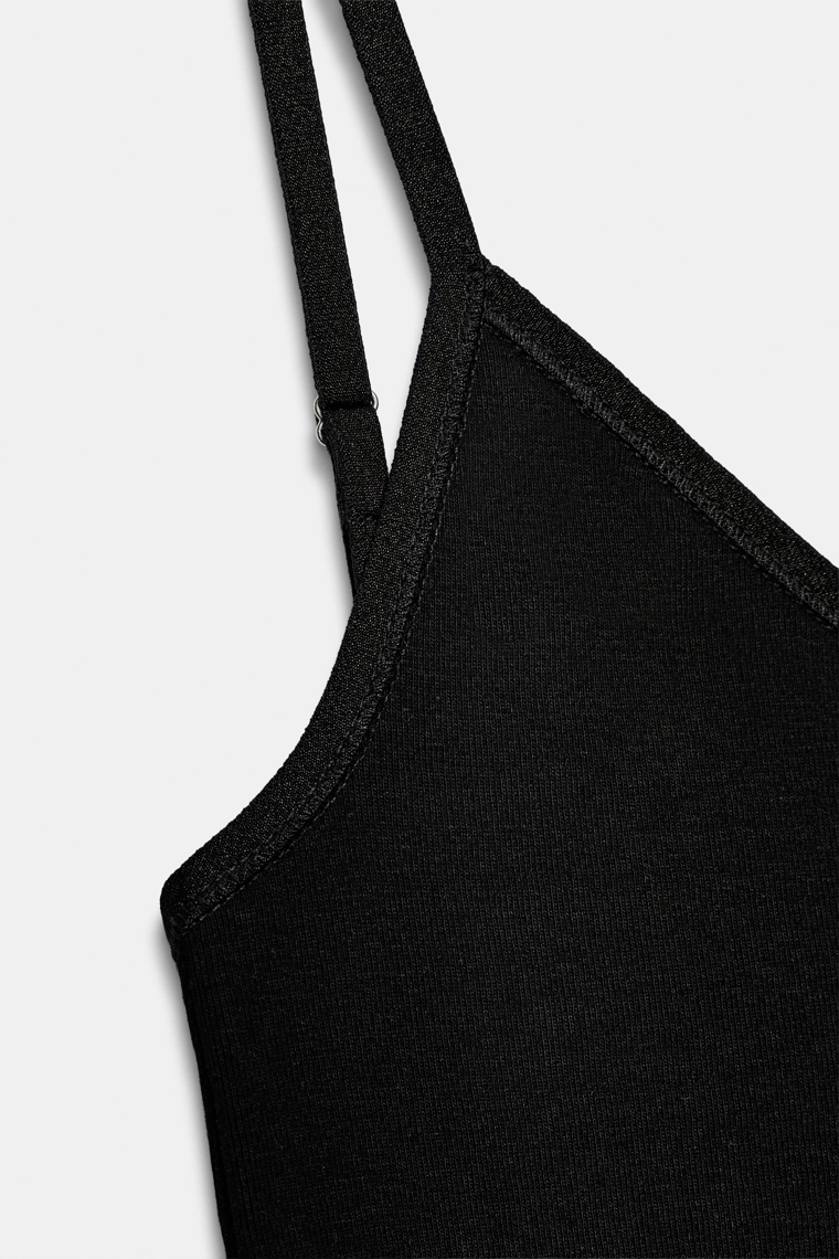 Хлопковый топ на тонких бретельках