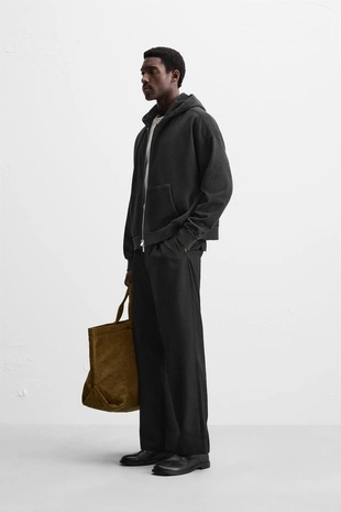 Толстовка из плотной ткани с молнией- Заказать в России