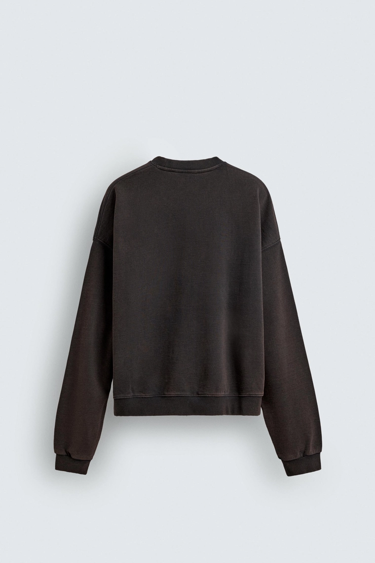 Толстовка с принтом и надписью с эффектом потертости