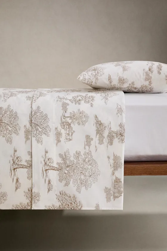 Покрывало toile de jouy с лесным дизайном