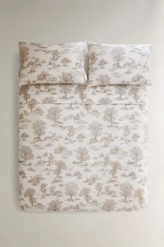 Покрывало toile de jouy с лесным дизайном