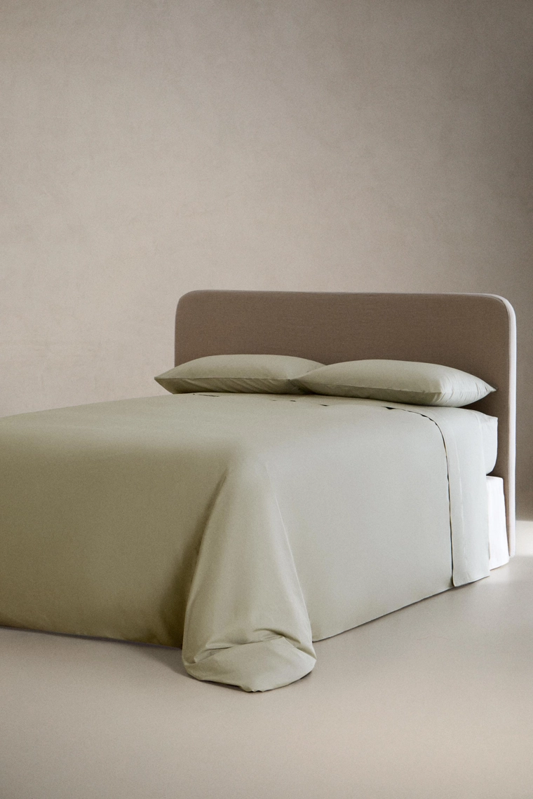 Простынь с резинкой percale | 40 см (плотность 200 нитей)