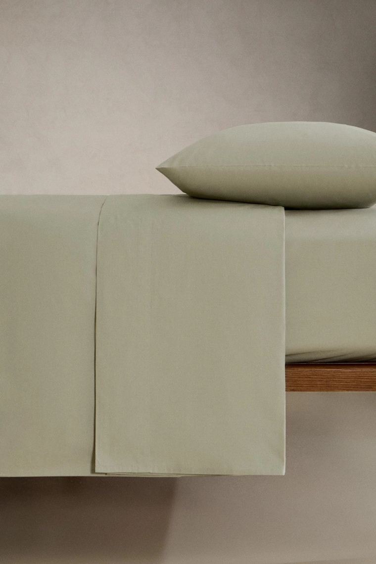 Простынь с резинкой percale | 40 см (плотность 200 нитей)