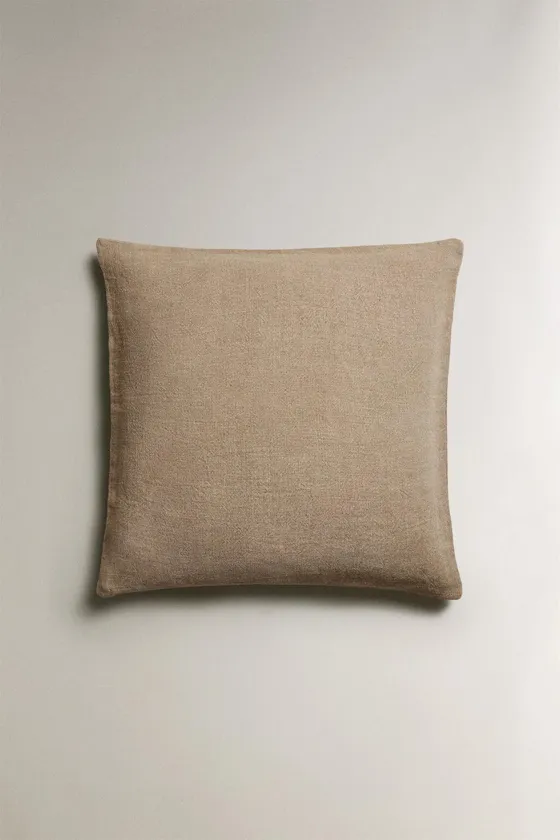 Покрывало plain washed linen bedspread cushion cover