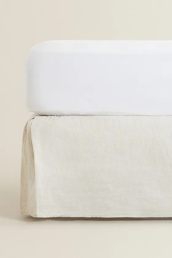 Простынь faded linen valance sheet