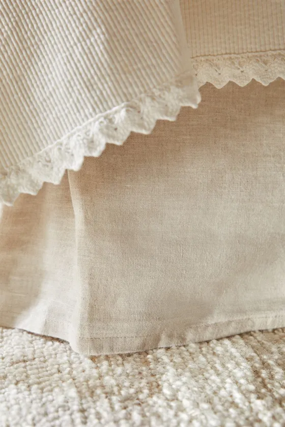 Простынь faded linen valance sheet