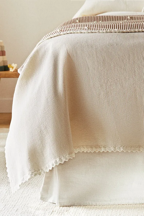 Простынь faded linen valance sheet
