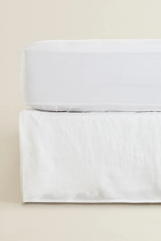 Простынь faded linen valance sheet