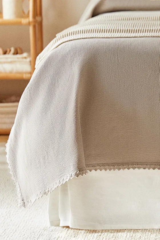 Простынь faded linen valance sheet