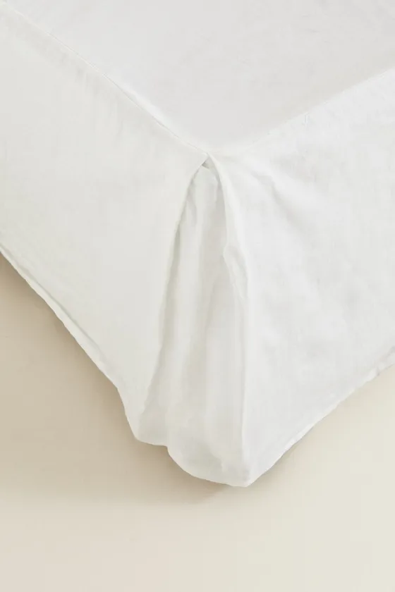 Простынь faded linen valance sheet