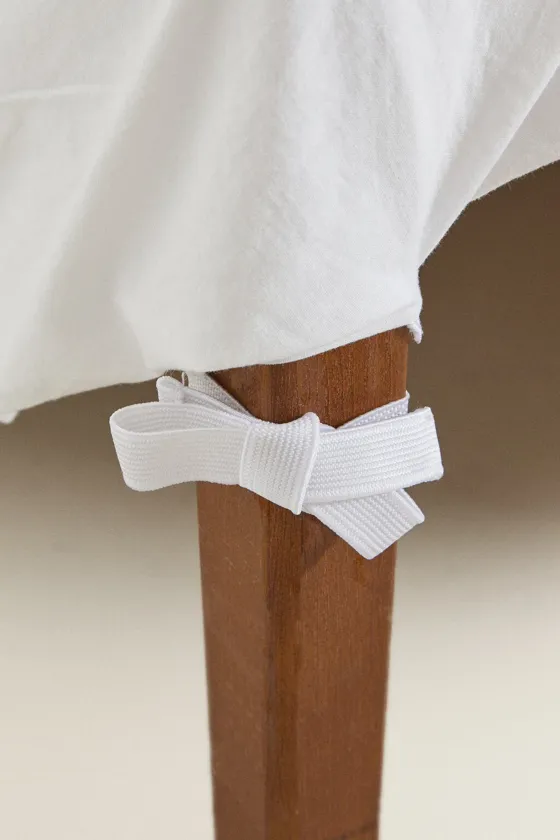 Простынь faded linen valance sheet
