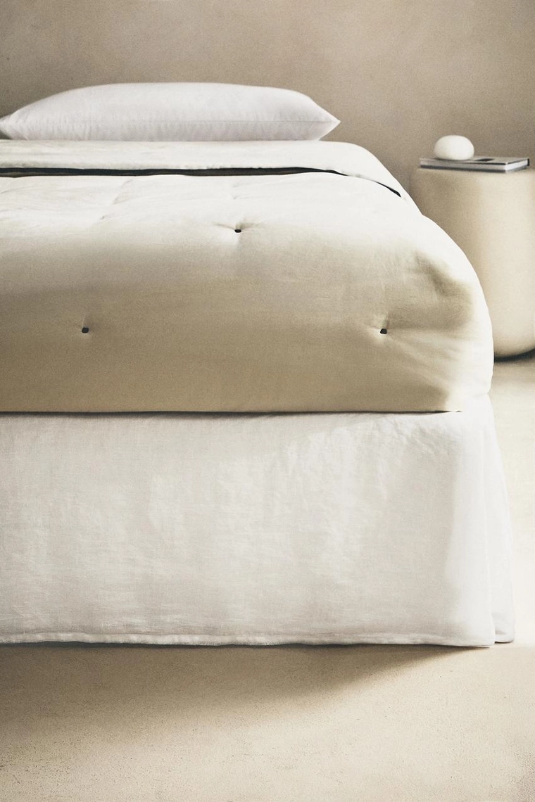 Простынь faded linen valance sheet