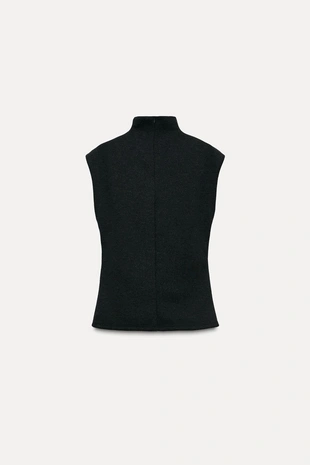 Топ из мягкой ткани с драпировкой сбоку- Заказать в России