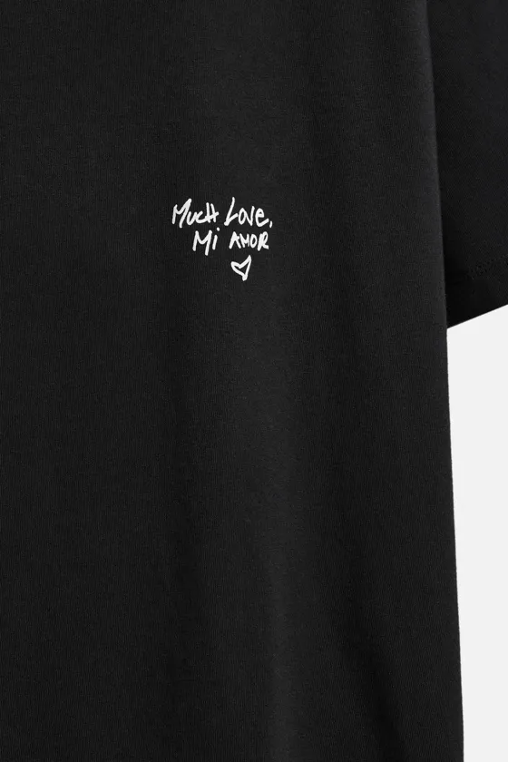 Zara Футболка с принтом «ноты» - - Цвет черный - black | 6224/408